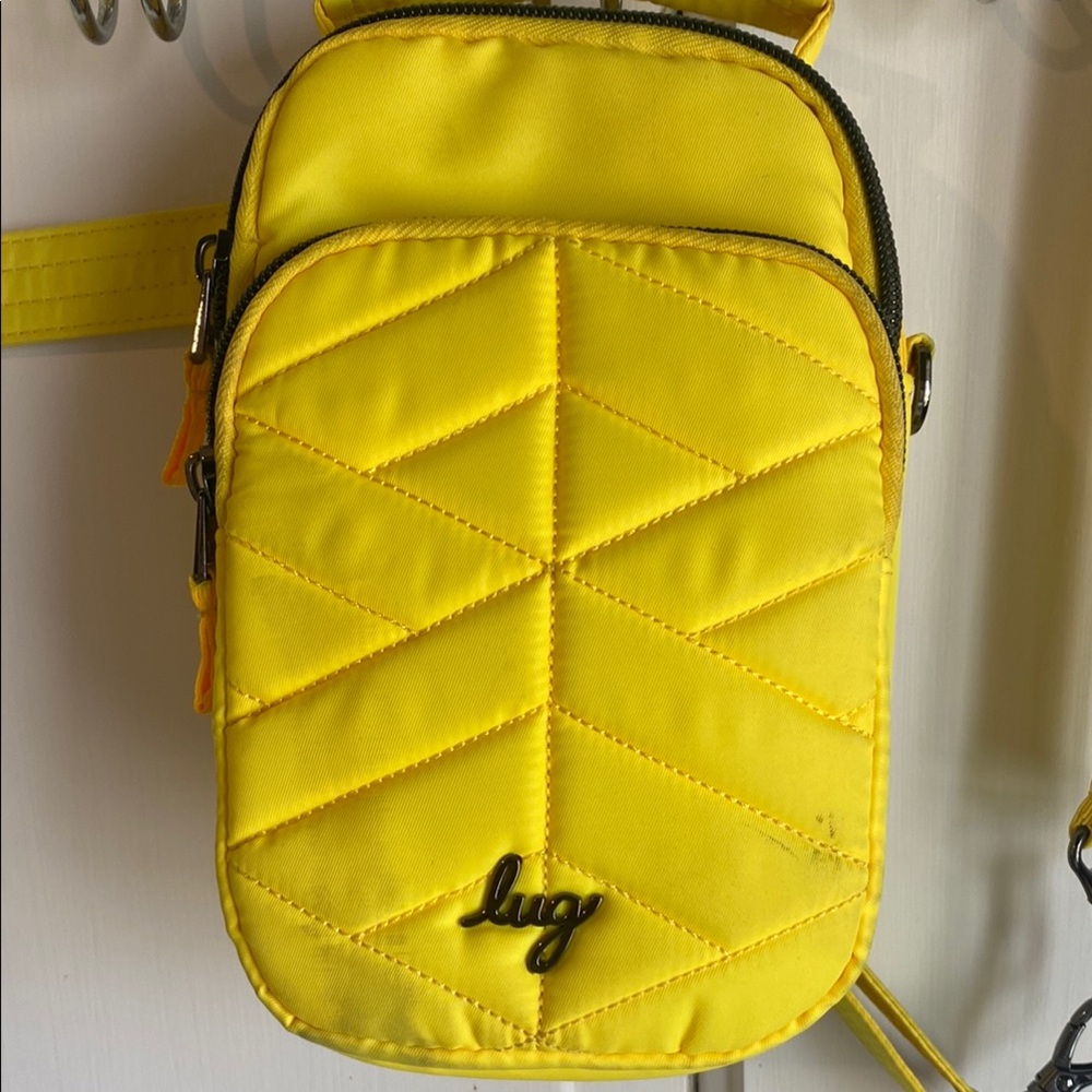 Lug Yellow Quilted Crossbody Bag. Skeeter mini.